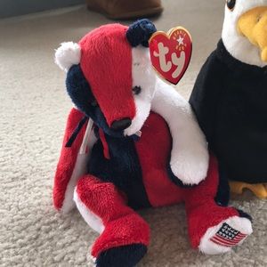 ty Accessories - Pair of Classic Patriotic Beanies πΊπΈ ty Accessories - Pair of Classic Patriotic Beanies πΊπΈ
